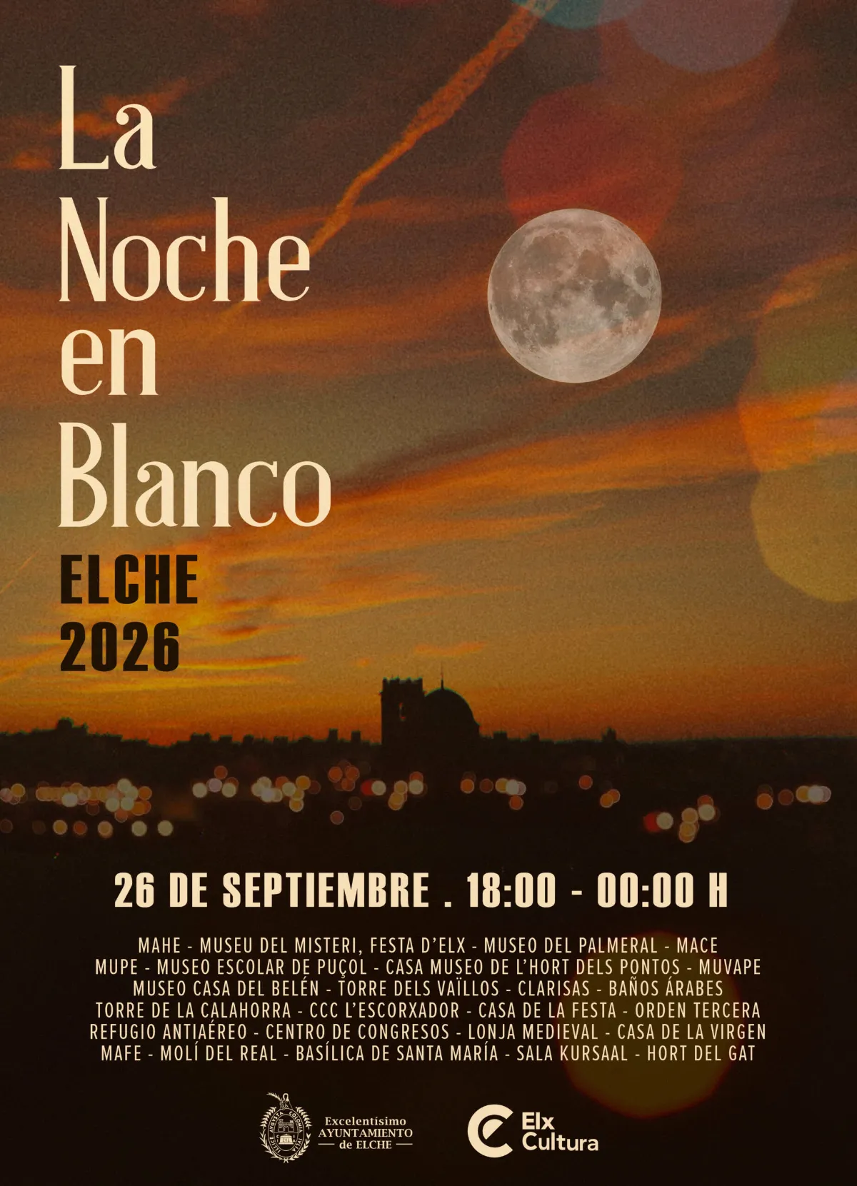 La noche en blanco Elche 2026