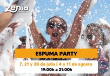 Fiestas de la espuma en Zenia Boulevard