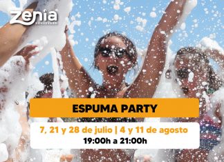 Fiestas de la espuma en Zenia Boulevard