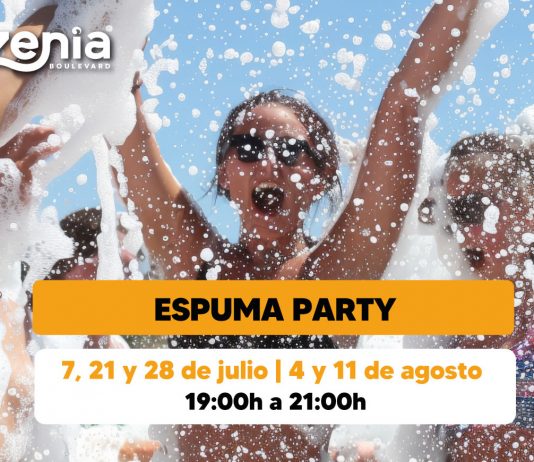 Fiestas de la espuma en Zenia Boulevard