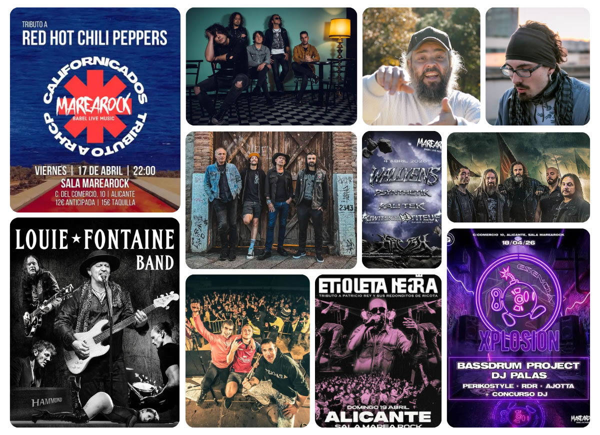 Conciertos Sala Marearock abril 2026