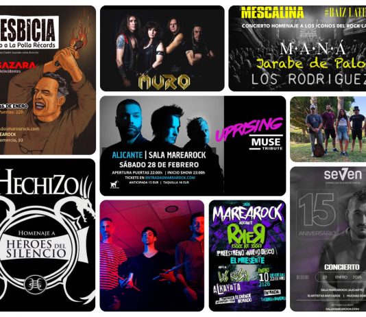 Conciertos Sala Marearock enero 2026