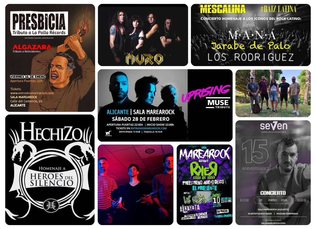 conciertos-sala-marearock-enero-2026 Conciertos Sala Marearock enero 2026