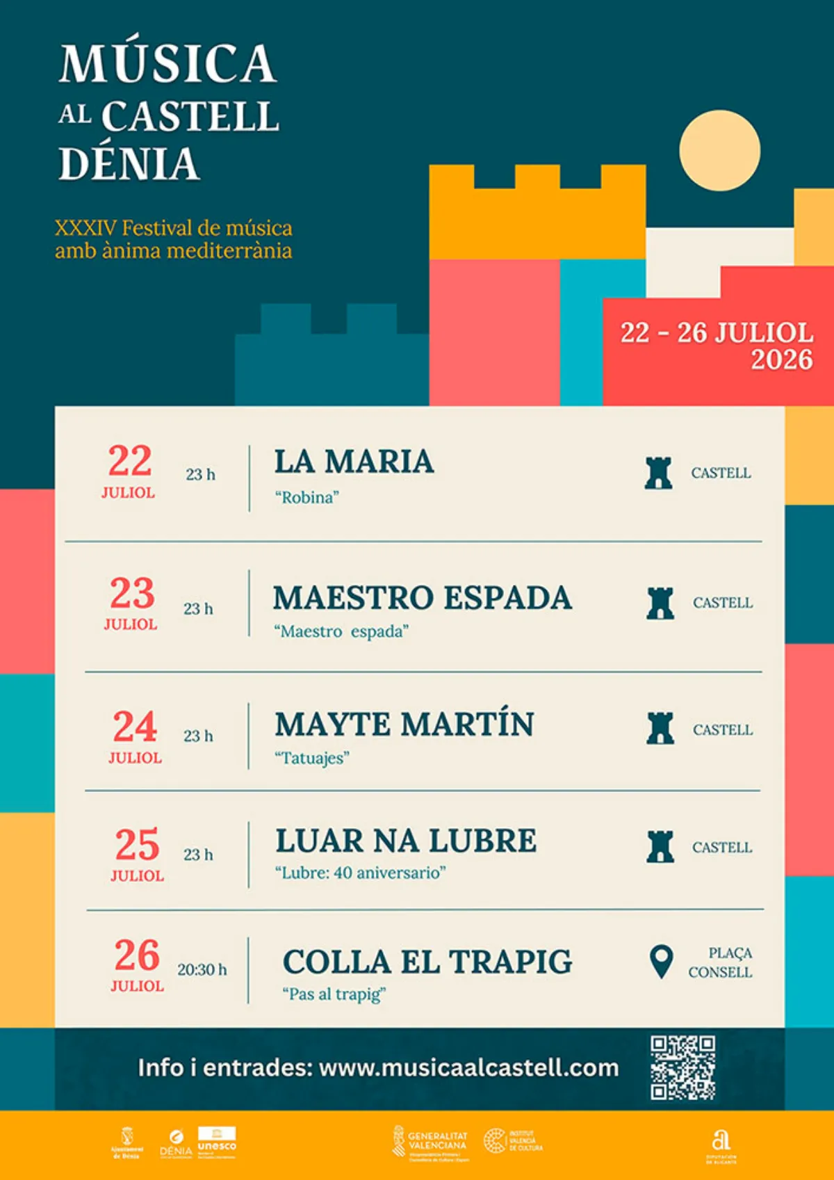 Música al Castell Dénia 2026