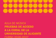 Pruebas de acceso a la Coral UA y a la OFUA para el curso 2026/27 Pruebas acceso coral UA y OFUA