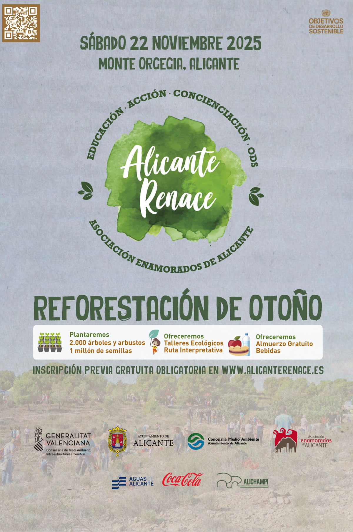 Reforestación Otoño Monte Orgegia Alicante Renace